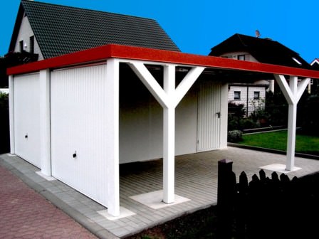 Fertiggaragen mit Carport 